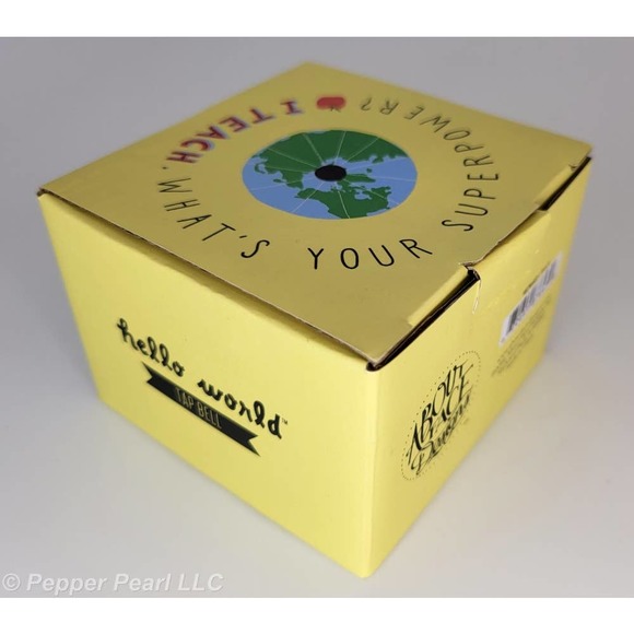 Teacher Tap Bell What's Your Superpower? I Teach Gift Boxed Hello World - Picture 7 of 9